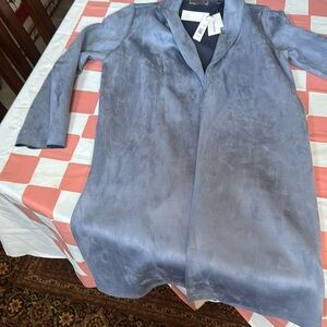 Tahari Faux Leather duster cardigan Size M